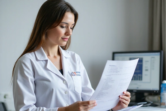 Zdjęcie przedstawiające dietetyka klinicznego analizującego wyniki badań